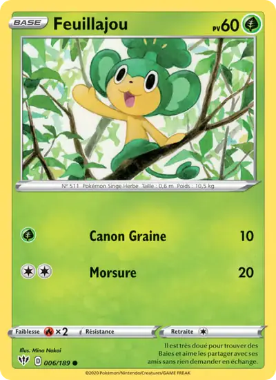 Image de la carte Pokemon Feuillajou 006/189