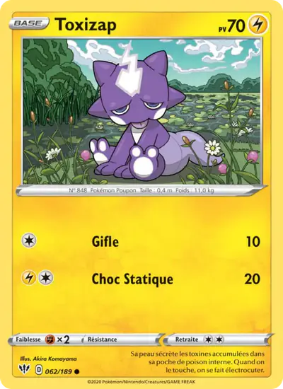 Image de la carte Pokemon Toxizap 062/189