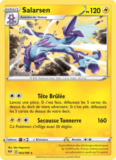 Image de la carte Pokemon Salarsen 063/189