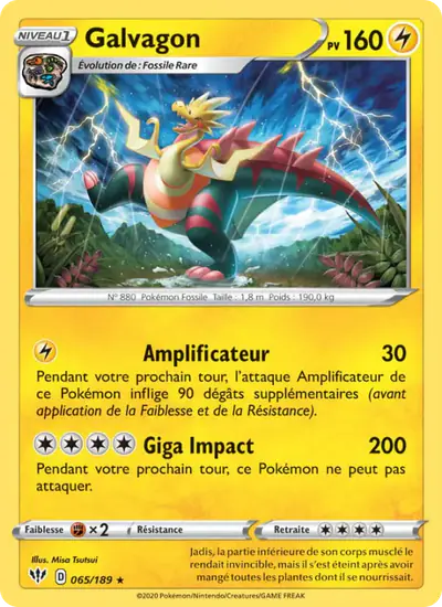 Image de la carte Pokemon Galvagon 065/189