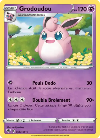 Image de la carte Pokemon Grodoudou 068/189