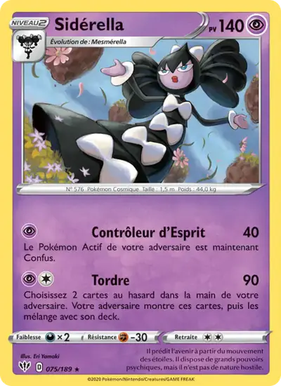 Image de la carte Pokemon Sidérella 075/189