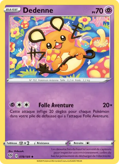 Image de la carte Pokemon Dedenne 078/189