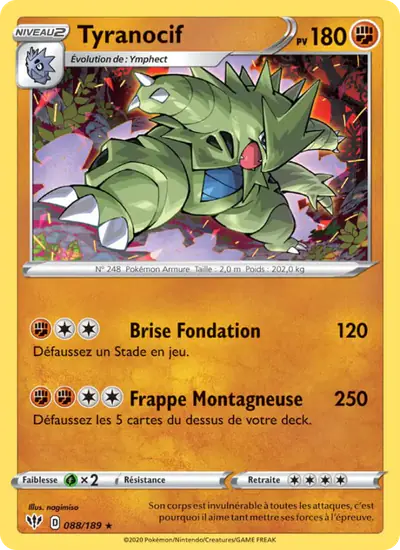 Image de la carte Pokemon Tyranocif 088/189