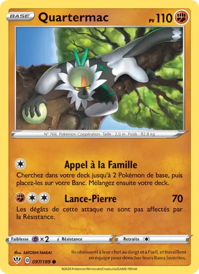 Image de la carte Pokemon Quartermac 097/189