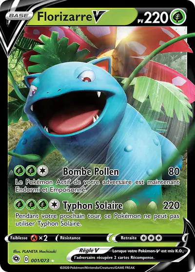 Image de la carte Pokemon Florizarre V 001/73