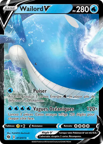 Image de la carte Pokemon Wailord V 013/73