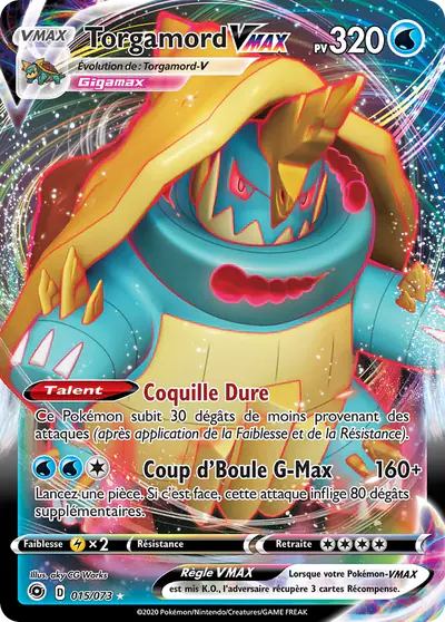 Image de la carte Pokemon Torgamord VMAX 015/73