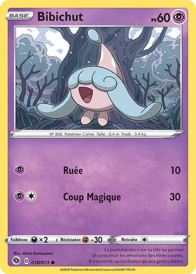 Image de la carte Pokemon Bibichut 018/73