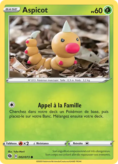 Image de la carte Pokemon Aspicot 002/73