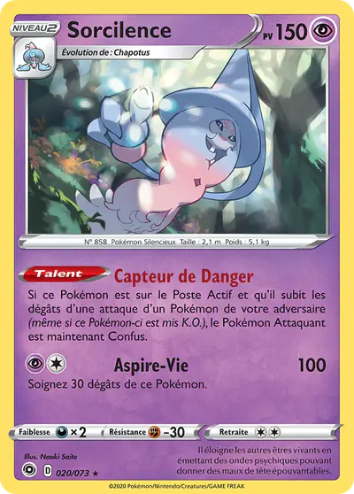 Image de la carte Pokemon Sorcilence 020/73