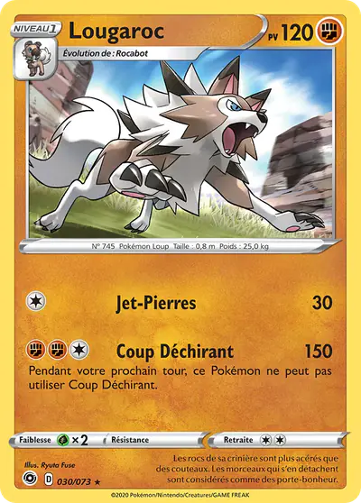 Image de la carte Pokemon Lougaroc 030/73
