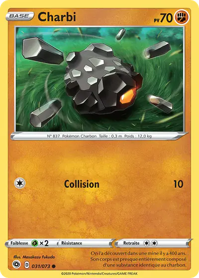 Image de la carte Pokemon Charbi 031/73