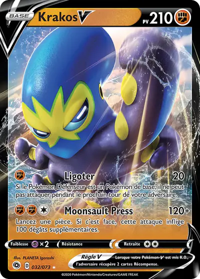 Image de la carte Pokemon Krakos V 032/73