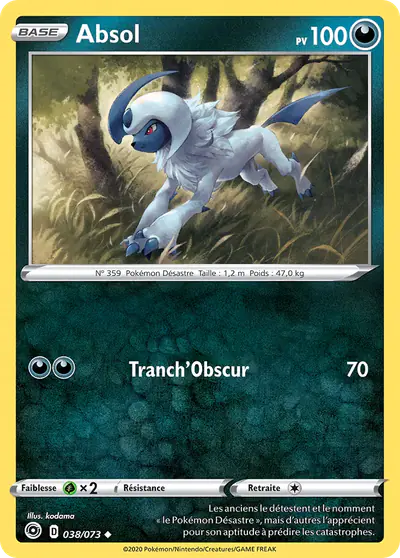Image de la carte Pokemon Absol 038/73