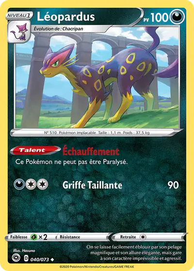 Image de la carte Pokemon Léopardus 040/73