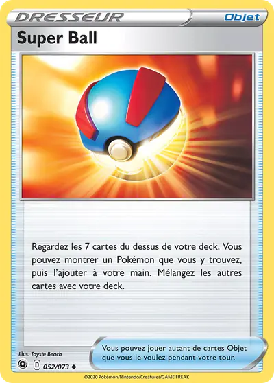 Image de la carte Pokemon Super Ball 052/73