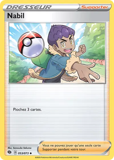 Image de la carte Pokemon Nabil 053/73