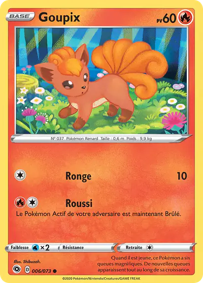 Image de la carte Pokemon Goupix 006/73