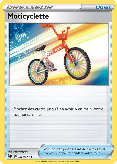 Image de la carte Pokemon Moticyclette 063/73