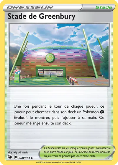Image de la carte Pokemon Stade de Greenbury 068/73