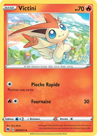 Image de la carte Pokemon Victini 007/73