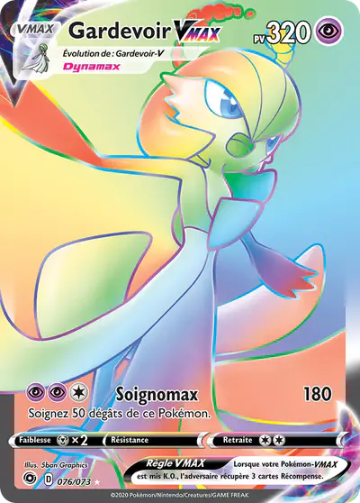 Image de la carte Pokemon Gardevoir VMAX 076/73