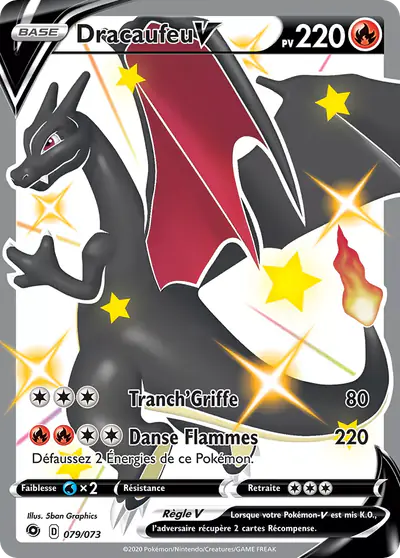Image de la carte Pokemon Dracaufeu V 079/73