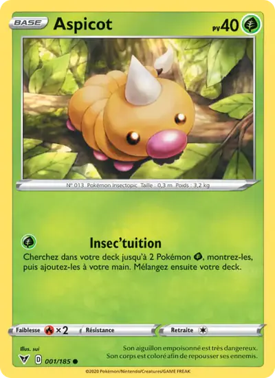Image de la carte Pokemon Aspicot 001/185