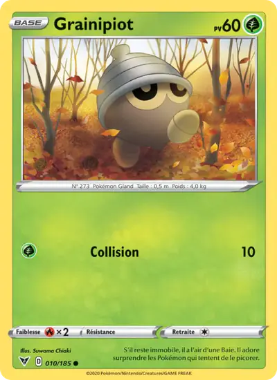 Image de la carte Pokemon Grainipiot 010/185
