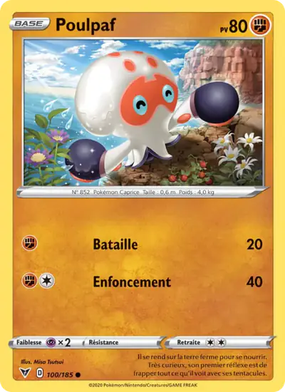 Image de la carte Pokemon Poulpaf 100/185