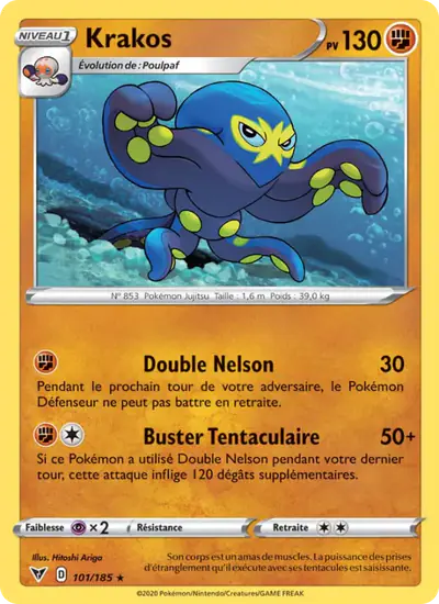 Image de la carte Pokemon Krakos 101/185