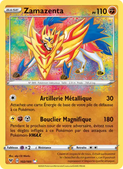 Image de la carte Pokemon Zamazenta 102/185