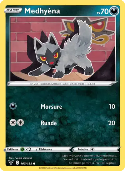Image de la carte Pokemon Medhyèna 103/185