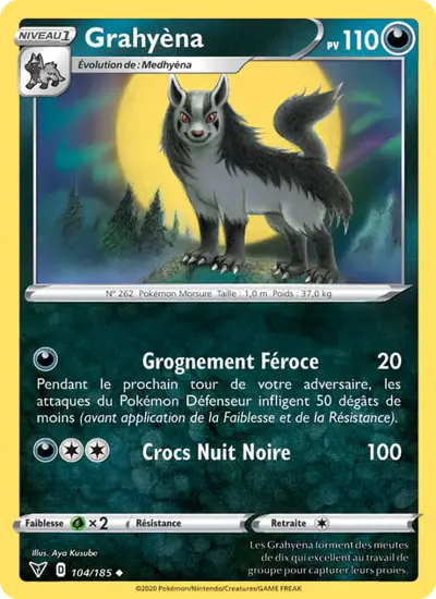 Image de la carte Pokemon Grahyèna 104/185