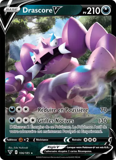 Image de la carte Pokemon Drascore V 106/185