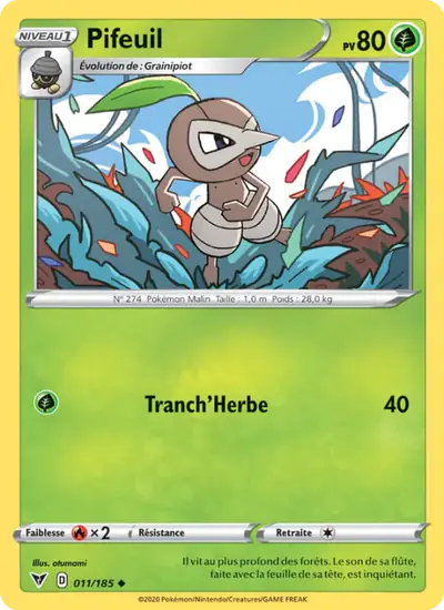Image de la carte Pokemon Pifeuil 011/185