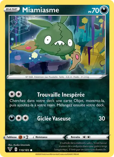 Image de la carte Pokemon Miamiasme 110/185