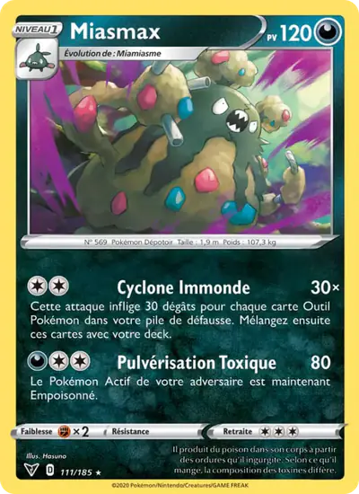 Image de la carte Pokemon Miasmax 111/185