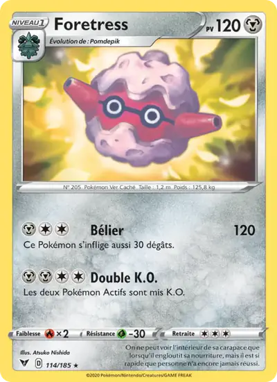 Image de la carte Pokemon Foretress 114/185