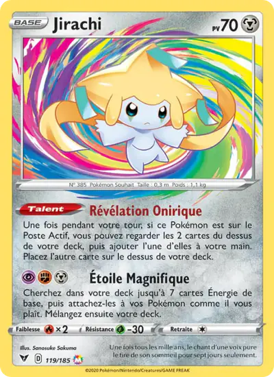 Image de la carte Pokemon Jirachi 119/185