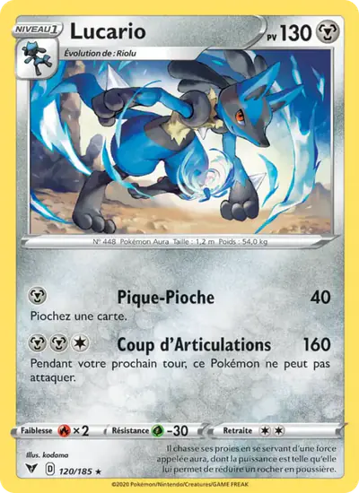 Image de la carte Pokemon Lucario 120/185
