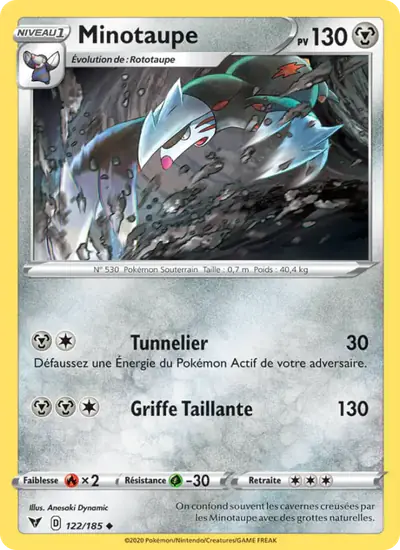 Image de la carte Pokemon Minotaupe 122/185