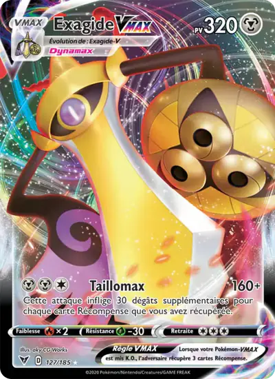 Image de la carte Pokemon Exagide VMAX 127/185