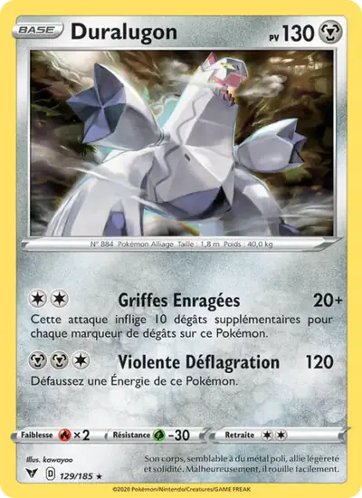 Image de la carte Pokemon Duralugon 129/185