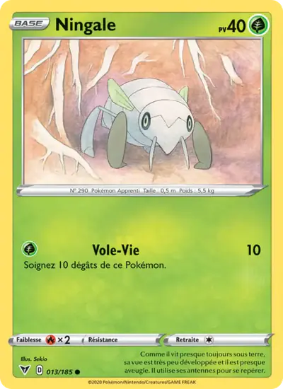 Image de la carte Pokemon Ningale 013/185