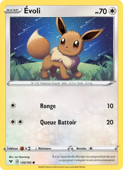 Image de la carte Pokemon Évoli 130/185