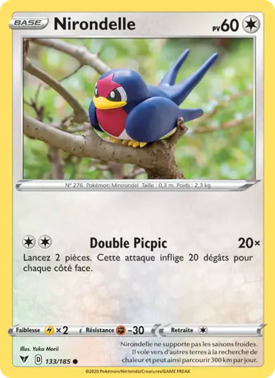 Image de la carte Pokemon Nirondelle 133/185