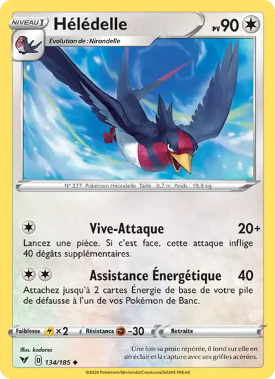 Image de la carte Pokemon Hélédelle 134/185