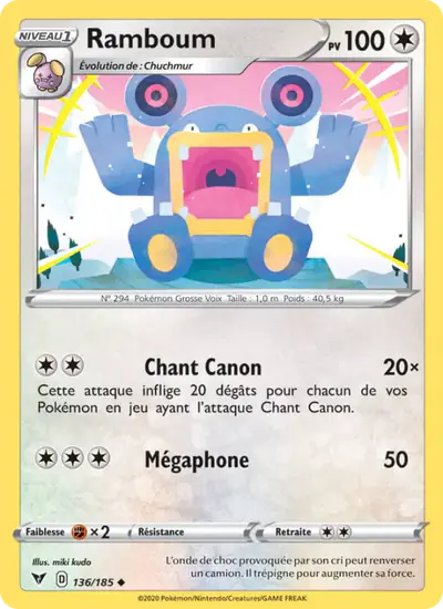 Image de la carte Pokemon Ramboum 136/185